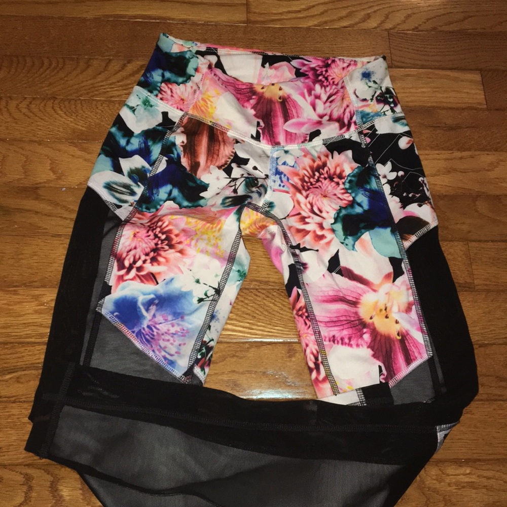 LA HEARTS /PACSUN FLORAL MESH PANEL LEGGINGS
